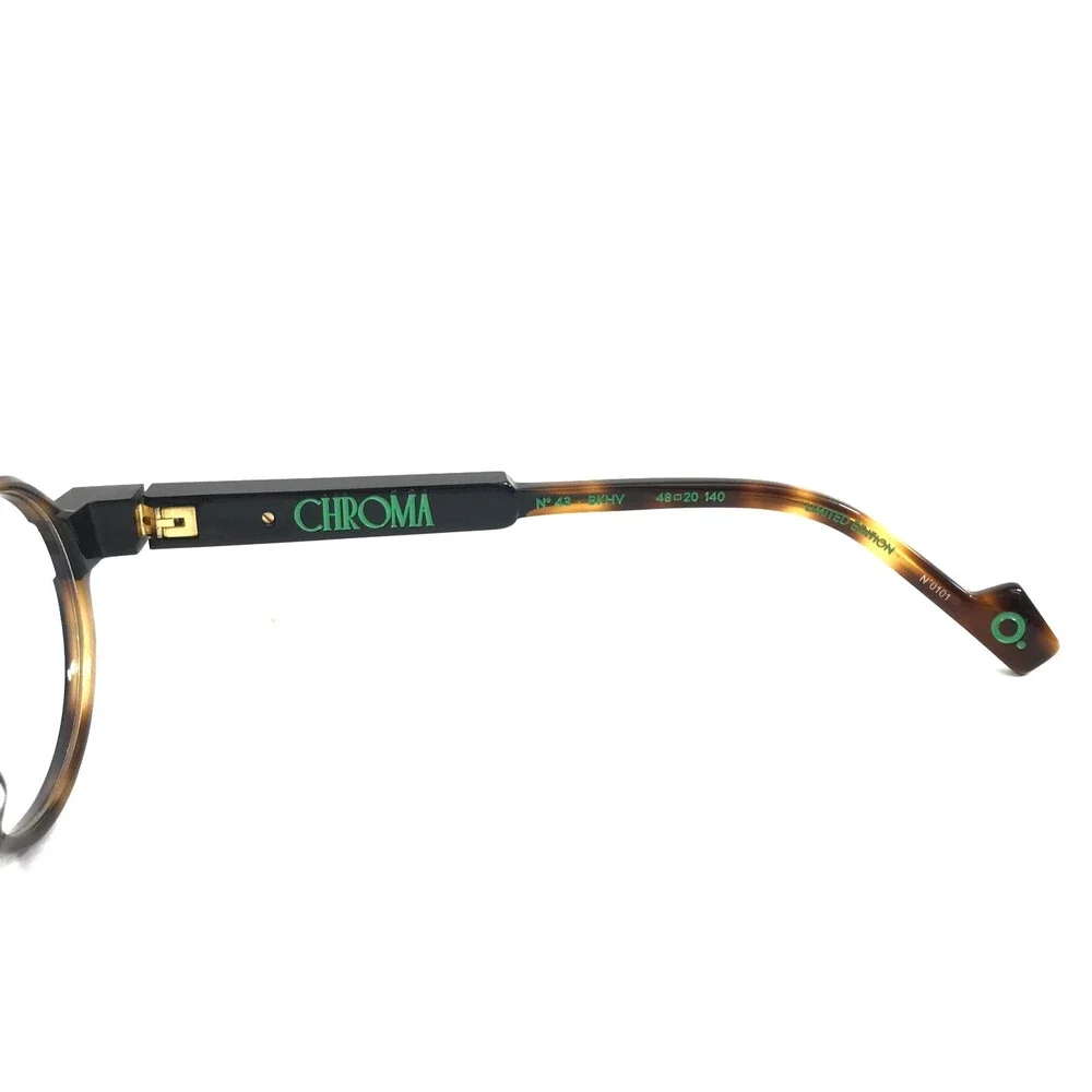 Etnia Barcelona Eyeglasses Frames CHROMA N43 BKHV Black Havana Brown 48-20-140